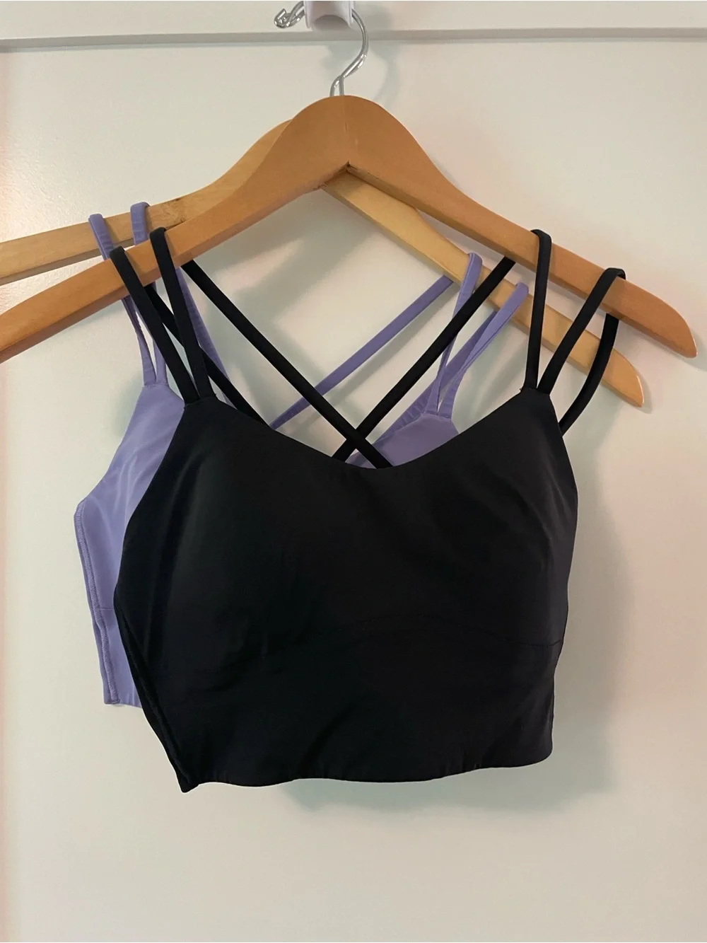 Lululemon Bundle Like a Cloud Longline Bra Light Support, Sz 6 - Black, Lavender - Picture 1 of 5